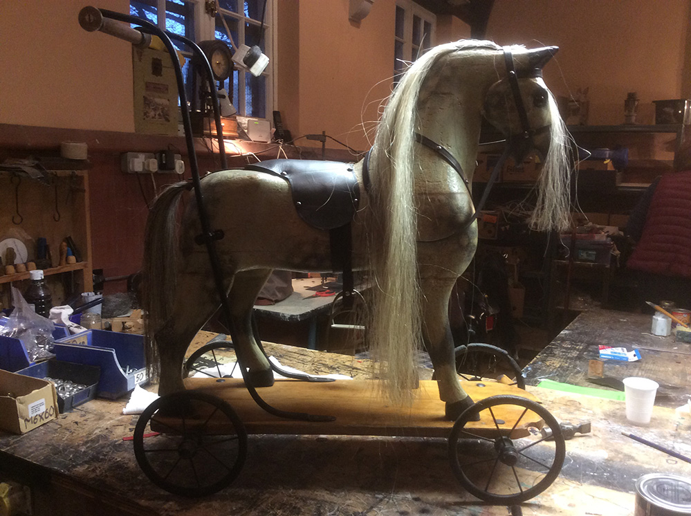 Antique rocking horse restoration
